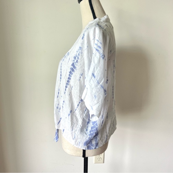 RAILS Thea Cloud Tie Dye Linen Blend Tie Waist Blouse—SZ. Small - Picture 9 of 17